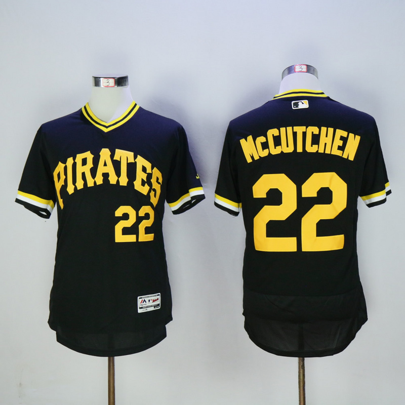 Men Pittsburgh Pirates #22 Mccutchen Black Elite MLB Jerseys->->MLB Jersey